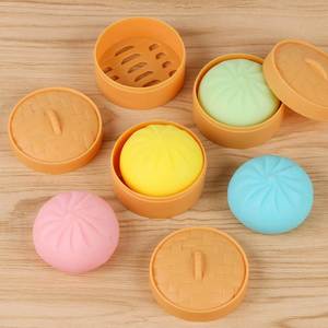 Jouet Squishy en forme de Baozi, jouet sensoriel anti-stress extensible pour la thérapie manuelle, cadeau de relaxation pour le bureau TOYSRUNNER 5-7 - Product Image 1