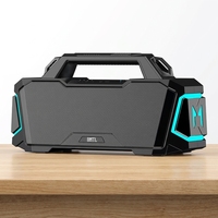 Gaya Cyberpunk Mekanik untuk Luar Ruangan, Speaker 5.3 100W, Suara Stereo Bass Berat, Portabel, Dapat Dibawa, Lampu LED RGB