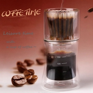 Mécanisme à café double paroi en verre, <span class=keywords><strong>design</strong></span> tendance, POUR cuisine - Product Image 3