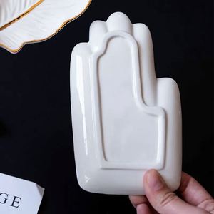 Five Fingers Hamsa Sun Hand Shape Ceramic Decorative <b>Ring</b>/Jewelry/Trinket/Necklace/Storage Holder/Dish/<b>Plate</b>/Tray - Product Image 6
