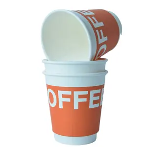 8 12oz tek kullanımlık Rippled kağıt bardaklar kağıt dalgalanma fincan dalgalanma duvar bardak kahve çay ve soğuk içecekler için kapaklı