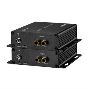 2-kanaals Rca Audio Naar Vezel Zender Ontvanger Kit Extender Tot 20Km