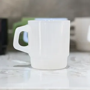 TYGLASS翡翠ガラスコーヒーカップカスタムホウケイ酸ドリンクウェアガラスティーカップガラスコーヒーマグハンドル付き