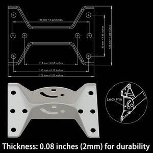 Palo di Montaggio per <span class=keywords><strong>Antenna</strong></span> in Alluminio JH-Mech, Universale, Resistente alla Ruggine, Compatto e Sicuro - Product Image 2
