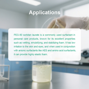 PEG-80 Sorbitan laurato prodotti chimici quotidiani per la cura dei capelli e la cura personale formulazioni con utilizzo di additivi petroliferi CAS 9005-64-5 - Product Image 3