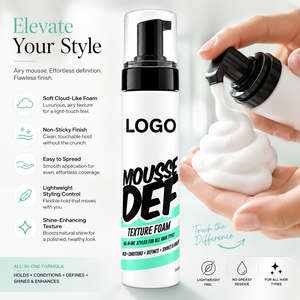 Wholesale All In One Hair Styling Mousse Texture <b>Foam</b> Strong Hold Curl Defining Lightweight Airy Hair <b>Foam</b> 250ml - Product Image 5