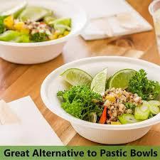 Takeaway mangkuk bambu tebu sekali pakai 350ml, wadah makanan kertas Bagasse untuk pesta makan siang - Product Image 4