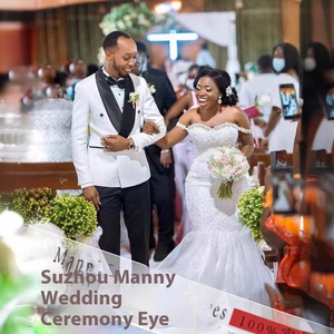 Nuevo Vestido de Novia Moderno Estilo Princesa 2024, Personalizable, con Cola de Pez, Encaje en el Hombro, Exclusivo para Comercio Exterior Africano - Product Image 2