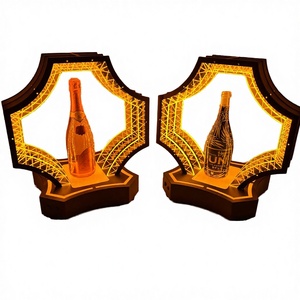 Factory Customized Acrylic Rechargeable <b>LED</b> for Bottle Display Presenter Gold <b>Light</b> Nightclub <b>Bar</b> VIP Service Reusable - Product Image 5