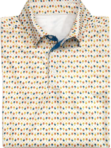 Polo homme de qualité supérieure, manches courtes, tricoté, 100% polyester, imprimé, performance sportive, anti-plis, pour adulte - Product Image 1