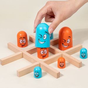 Family Kids Battle Children Indoor Party Wooden Small Tic-Tac-Toe Game - Product Image 2