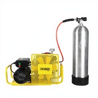 Compresseur d'air électrique DIDEEP écologique et léger, 4500 PSI, en acier inoxydable, portable et réglable, pour bouteille de plongée PCP