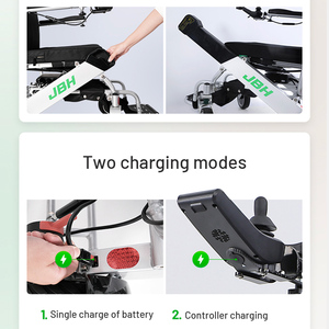 Silla de ruedas eléctrica plegable, ligera, con freno electromagnético inteligente, más seguro - Product Image 6
