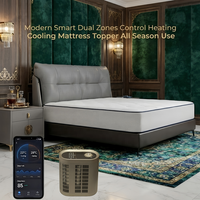 Parure de lit de luxe pour hôtel avec contrôle double plateforme APP WeChat, apprentissage IA, refroidissement et mémoire, ensemble de draps Queen et couette, résistant à l'eau