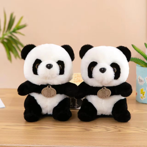 Bán buôn Nhà cung cấp và nhà sản xuất của dễ thương, mềm mại và hợp thời trang thêu động vật nhỏ đồ chơi sang trọng panda thiết kế - Product Image 5