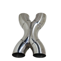 ER Performance Échappement complet sur mesure en acier inoxydable, collecteur en X, double échappement de 2,5 pouces, équilibre de pression, efficacité de purge
