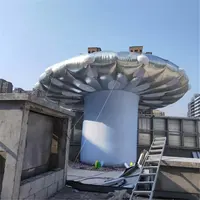 การออกแบบ Inflatable Alien รากฟันเทียม Led Giant Inflatable UFO รุ่น/Inflatable Flying UFO สำหรับโฆษณา