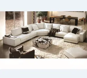 Sofá seccional em couro 7 lugares, sofá de couro em forma de l, design de sofá de sala de estar