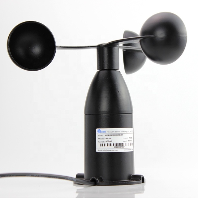 SENTEC WS200 3-Cup Wind Speed Sensor with Tuya Modbus RS485 4-20mA 0-5V Output for Weather Station OEM Customizable