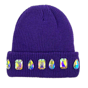 Bonnet de <span class=keywords><strong>mode</strong></span> de style personnalisé de haute qualité avec strass OEM & ODM pour le voyage Bonnet d'hiver de couleur personnalisée pour dames - Product Image 6