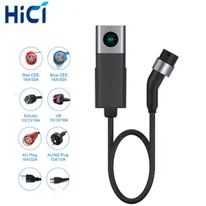 HICI-8A 10A 16A 32A调节电流等级1级3 CE FCC电动汽车充电器充电站便携式电动汽车快速充电器
