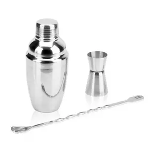 Sampic — kit de 3 pièces style japonais, original et exotique, en acier inoxydable, premium, cuillère à martini, shaker pour cocktail, 350ml 750ml