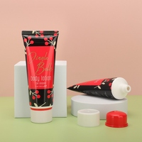 Tube rond compressible en plastique vide de 75 ml personnalisable pour gel de massage, gel douche, lait corporel, emballage cosmétique