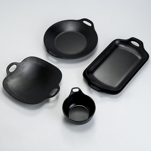 ถาดเสิร์ฟเมลามีนสีพื้นแบบมีหูจับคู่ สำหรับโรงแรมร้านอาหาร รุ่น TG 505 - Product Image 4