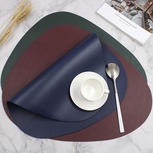 Wipeable Pu Leather Place Household Mats <b>for</b> Kitchen Dining <b>Table</b> Non-Slip Easy Clean <b>Placemat</b> - Product Image 3
