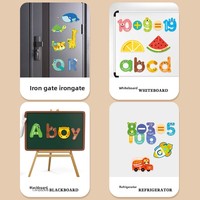 Puzzle magnétique en papier pour l'apprentissage précoce avec 26 lettres, autocollants d'animaux et de chiffres - Jouet éducatif cognitif