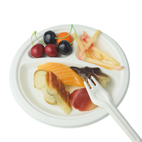 Boîtes à lunch et assiettes jetables biodégradables en canne à sucre, écologiques et compostables, pour les mariages, les restaurants et les hôtels