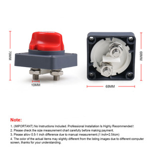 Interruptor de Potencia Solenoide de Alta Corriente 300A para Autos, Vehículos Recreativos, Yates, Material ABS, Nuevo, Voltaje de Batería 12V/24V - Product Image 5