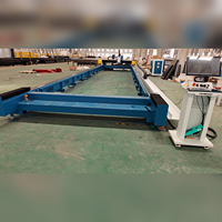 Machine laser à fibre CNC robuste avec refroidissement par eau et contrôle Cypcut pour la découpe de tôles d'acier et de profilés métalliques de grand format