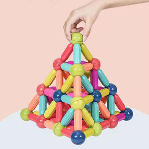 Nhà Máy Trực Tiếp Giáo Dục 3D Xây Dựng Lắp Ráp Khối Thiết Lập Từ Gậy Bóng Que Cho Trẻ Em Phát Triển Nhựa Hơi Nước - Product Image 1