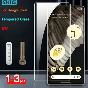 Senken Vision UV Gehärteter Glas-Displayschutz für Google Pixel 8 Pro/8/7/6 Pro Vollflächige Abdeckung Kleber-Härtung Transparent Lagerbestand 1-3 Stück - Product Image 2