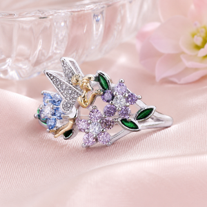Anello con Ali d'Angelo Colorate per Donne, Gioiello da Dito Creativo in Stile Europeo e Americano - Product Image 6