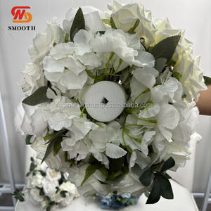 Décoration de centre de table de mariage élégante, petite boule de fleurs pour support de tige - Product Image 3