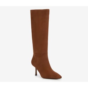 New Fashion Retro Style <b>Knee</b>-<b>high</b> Pointed Toe Closed Toe Inside Zip Closure Thin <b>High</b> Heel for Women - Product Image 2