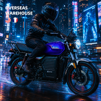 Moto électrique vintage pour adultes, 134 kg, violette, deux roues, autonomie de 120 km, moteur électrique 72 V 4500 W