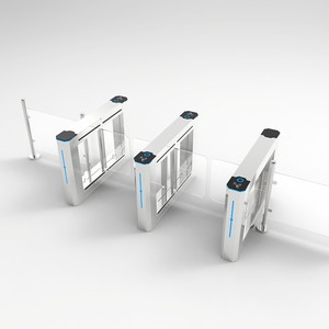 Hợp kim nhôm Swing cổng rào cản lối vào an ninh cho người đi bộ kiểm soát truy cập chống đuôi tốc độ cổng IP55 bảo vệ không chổi than - Product Image 5