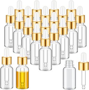 Botellas de Vidrio Ámbar Oscuro con Gotero, Botellas de Tintura de Vidrio Marrón con Gotero para Aceites Esenciales y Líquidos, Botellas de Viaje a Prueba de Fugas - Product Image 1