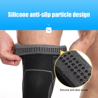 Genouillère de sport professionnelle en nylon avec gel, support complet de la jambe, protection respirante et pliable pour une compression maximale