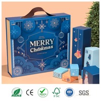 Boîte de calendrier de l'avent de Noël personnalisée avec logo, boîte de calendrier de l'avent de Noël de haute qualité, boîte surprise mystère à ouverture à l'envers, boîte cadeau surprise de Noël