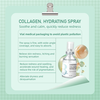 Brume de soins de la peau hydratante éclaircissante de marque privée collagène recombinant apaisant Protection de la barrière cutanée spray réparateur pour le visage