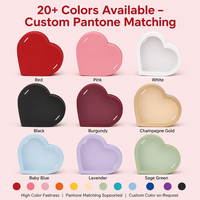 Boîte cadeau personnalisée en forme de cœur avec couvercle en PVC transparent, carton rouge mat, emballage pour fleurs et chocolats pour la Saint-Valentin, OEM, MOQ 100 pièces
