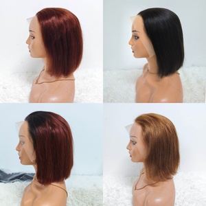 Promoción Letsfly: Pelucas de Cabello Humano 100% Coloridas, Lisas, de 10 Pulgadas, con Frente de Encaje 13x4, Estilo Bob, 200g, Alta Densidad, Venta al Por Mayor, 35$ - Product Image 3