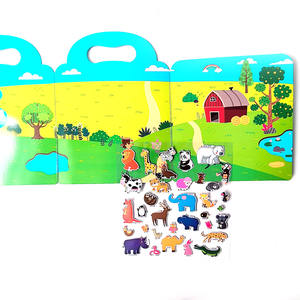 Nouveau <span class=keywords><strong>livre</strong></span> d'autocollants magnétiques pour animaux dinosaures - Product Image 5