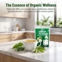 AegleWell Sachets de thé aux feuilles de corossol pur, sans additifs ni arômes artificiels, sachet refermable, boisson à base de plantes bien-être pour le soutien immunitaire