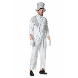 Disfraz de mago para hombre, conjunto completo de sombrero, pantalones y guantes blancos para actuaciones en escenario, cosplay, fiestas de adultos, Halloween, disfraces elegantes - Product Image 2