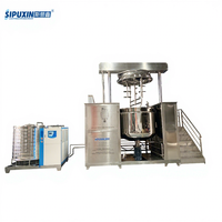 Pompa Homogenizer Emulsifier Vakum Pemanas Uap Motor AC Hidrolik 1500L dengan Pendingin Air, Set Lengkap untuk Kosmetik dan Makanan